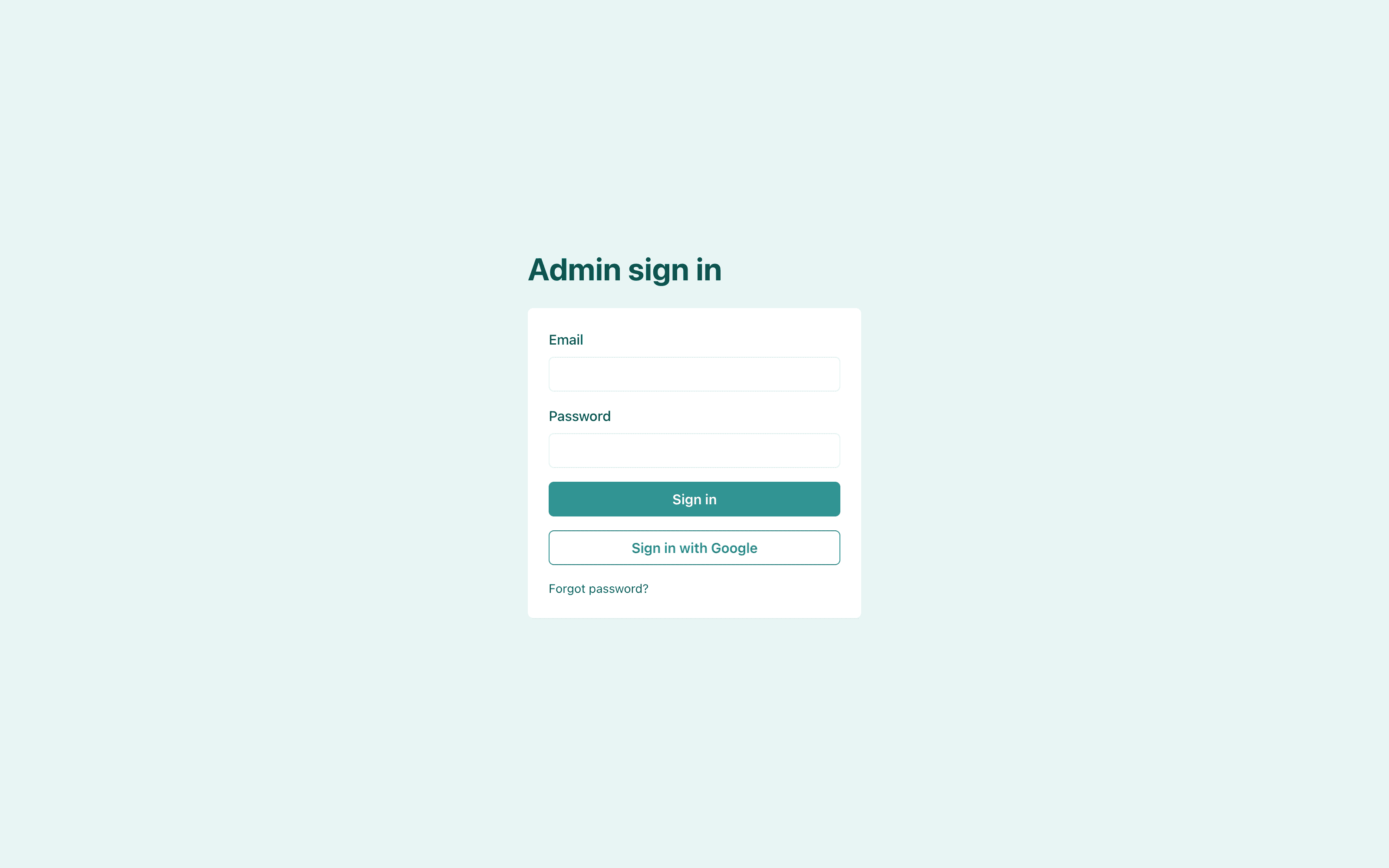 MTCC admin portal sign-in screen